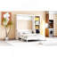 Lit escamotable double avec bureau et bibliothèque, blanc-1448920634-1448920633