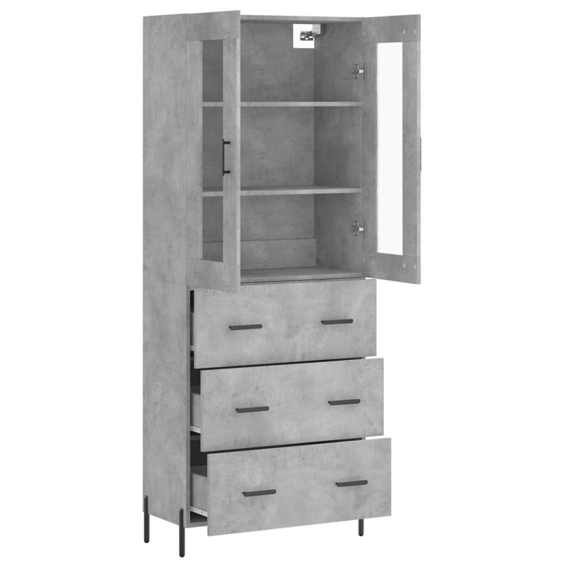 69.5cm Sideboard, Concrete Grey