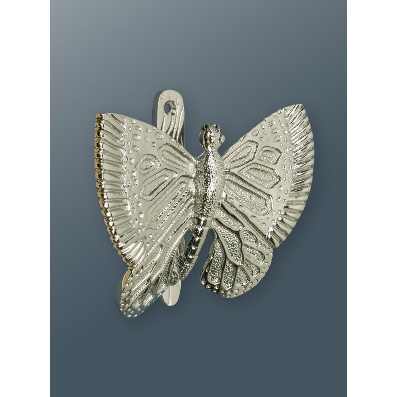 Nickel Butterfly Door Knocker, Nickel