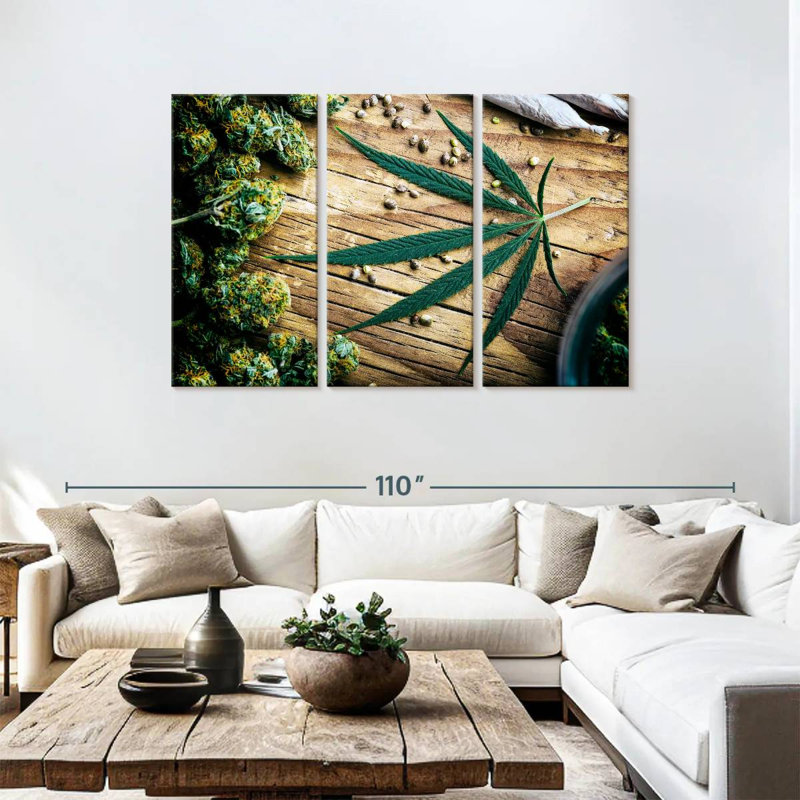 Senne Dried Marijuana, 48" H x 74" W
