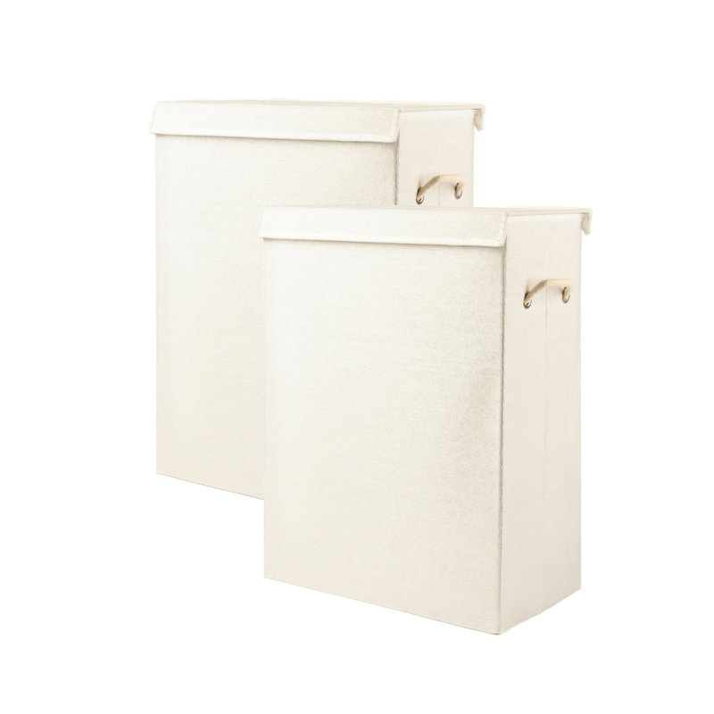 Ensemble de 2 paniers à linge pliables 50 L 16 po x 8,5 po x 22 po | Lin