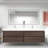 83.4'' Double Bathroom Vanity with Acrylic Top-75263151