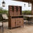 Large Fir Wood Potting Bench,45.3''L Multi-Functional Outdoor Patio Kitchen Island with Hutch-124605307