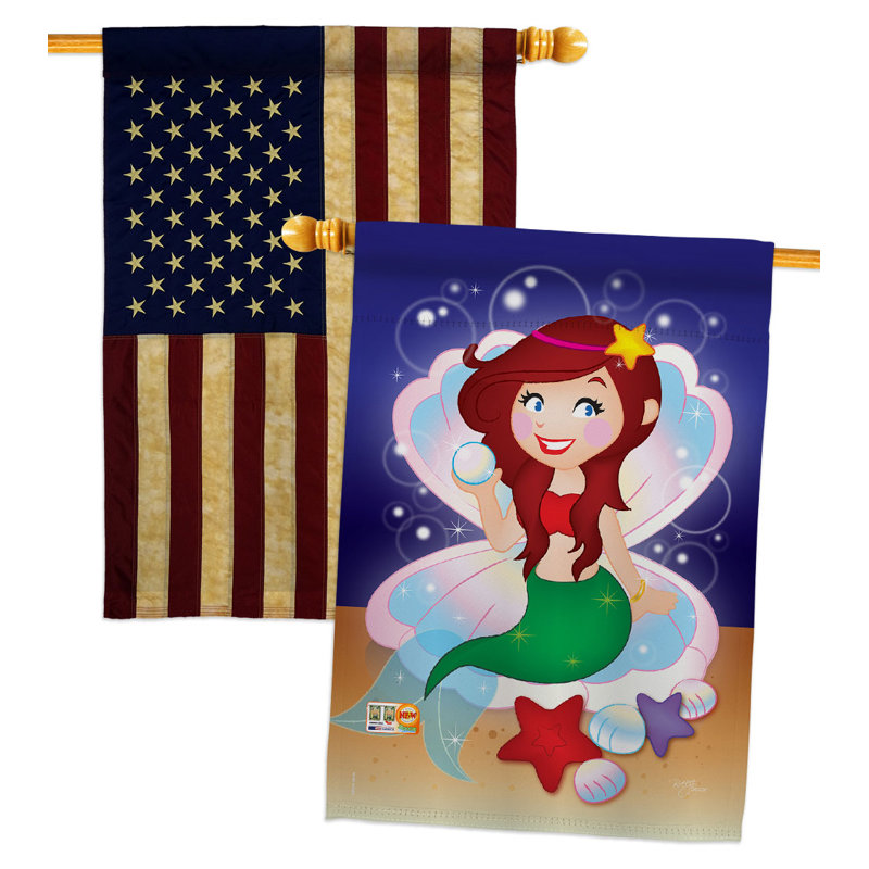 Drapeau de maison en polyester à 2 côtés 40 x 28 po