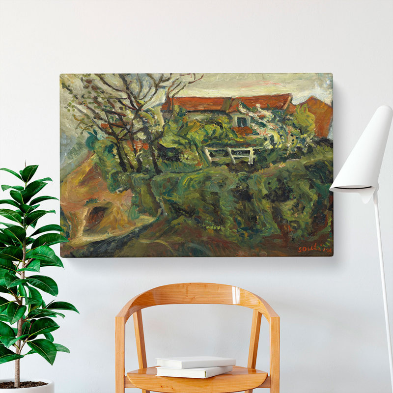 House In Landscape by Chaim Soutine - Wrapped Canvas Painting, 40cm H x 60cm W x 3cm D