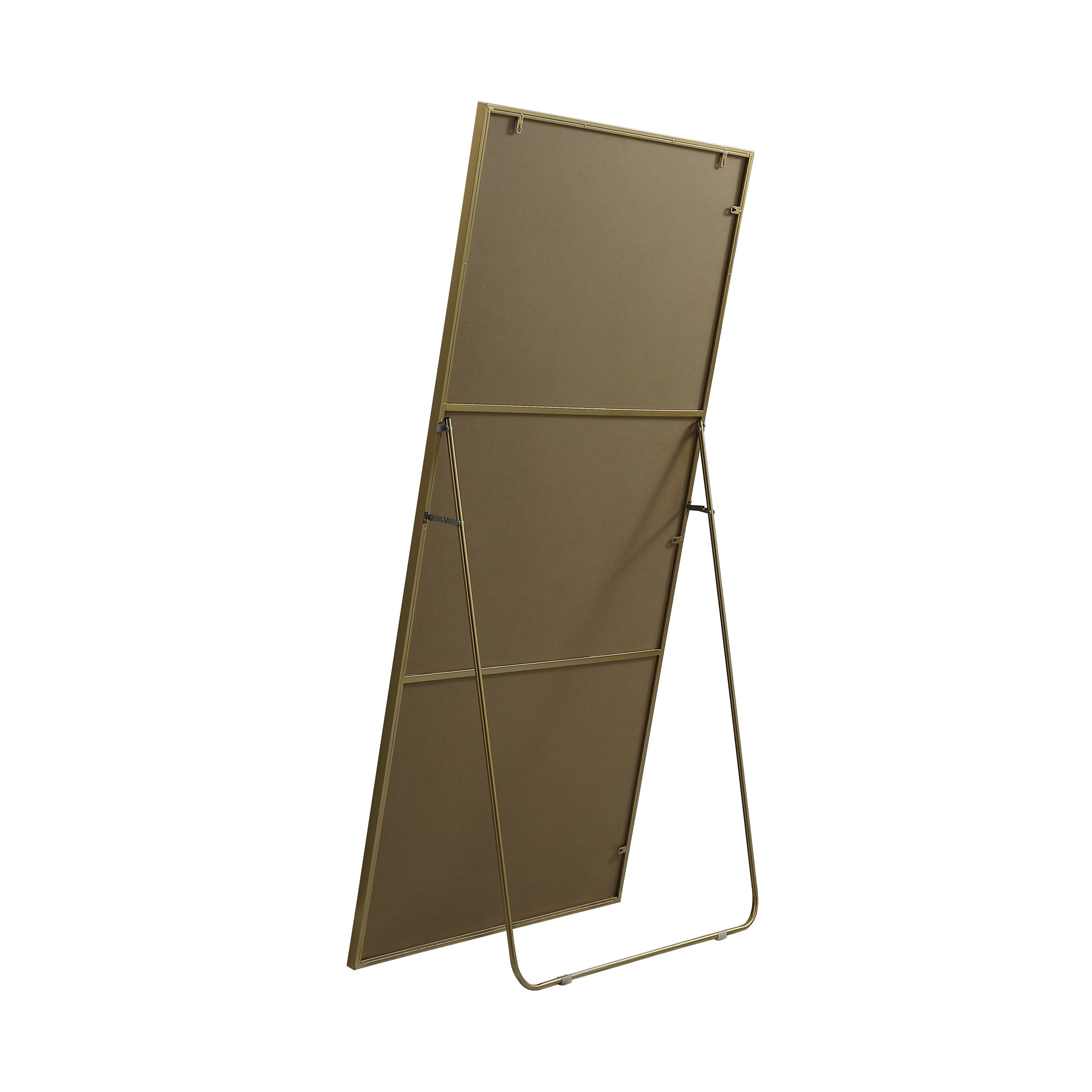 Sabine Metal Rectangle Floor Mirror, Brass, 72" x 36"