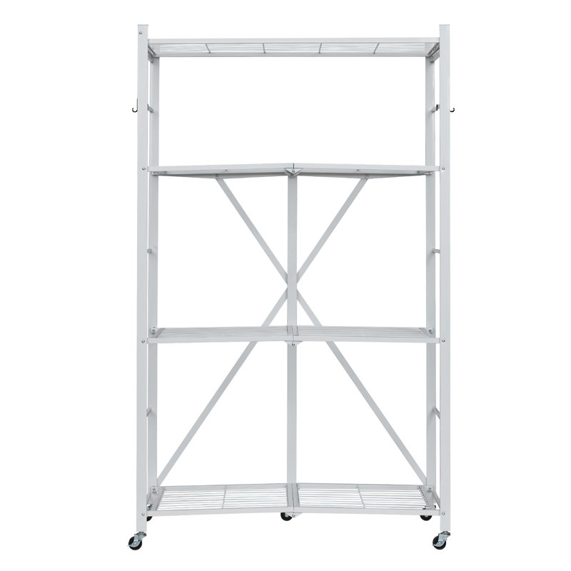 Tablette de rangement pliante avec roulettes