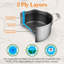 NutriChef 5 qt. Stainless Steel Nonstick Stockpot with Lid