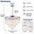 Modern 4 - Light Tiered Crystal Chandelier Dimmable