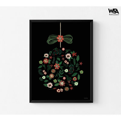 Ornement de Noël I par Cindy Jacobs, décor de maison de fête minimaliste moderne, affiche d'ornement de Noël, art mural chalet d'hiver, auberge saisonnier