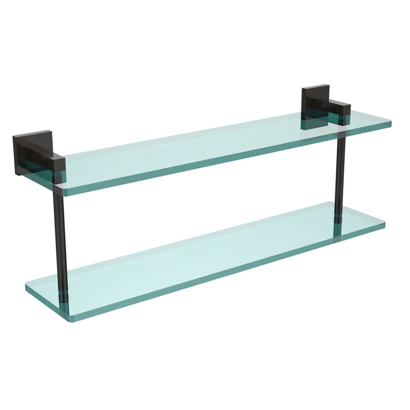 Haranu 2 Piece Tiered Shelf, Matte Black
