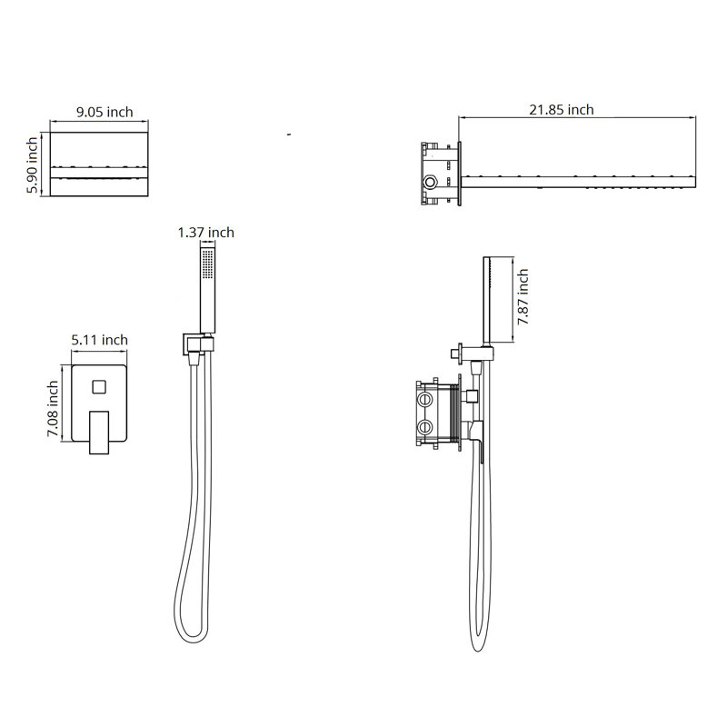All-In-One Kit with Rough in-Valve, Brushed Nickel