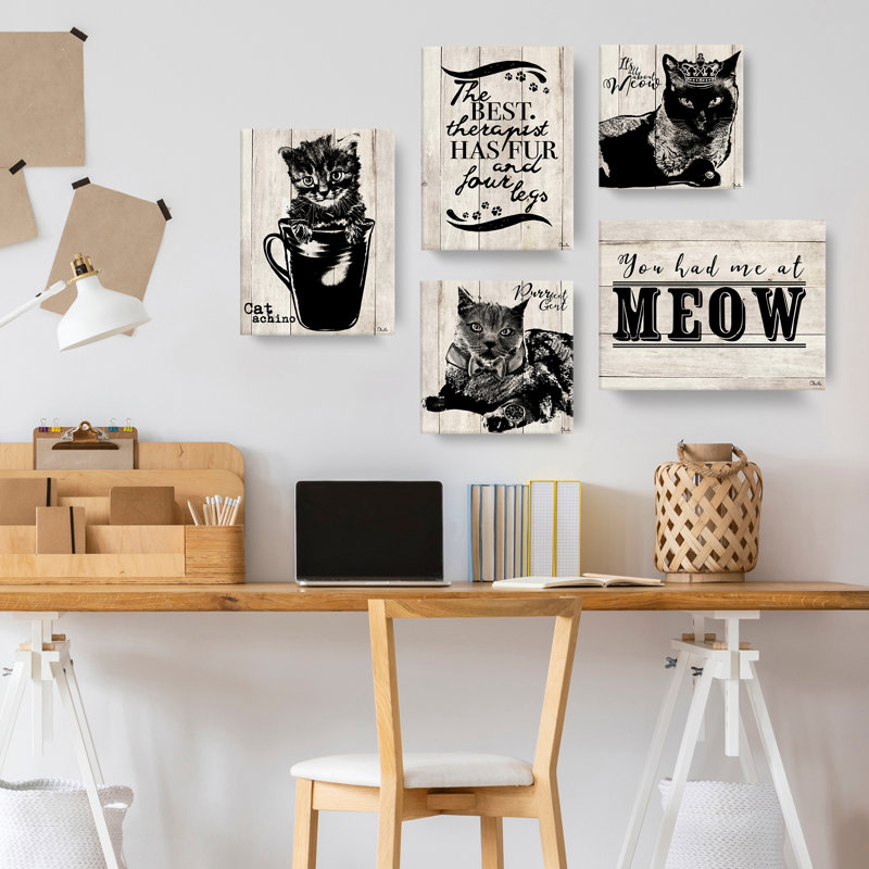 «Cat» Catachino », reproduction d'impression sur toile tendue, H 16 po x l 12 po x P 1,5 po