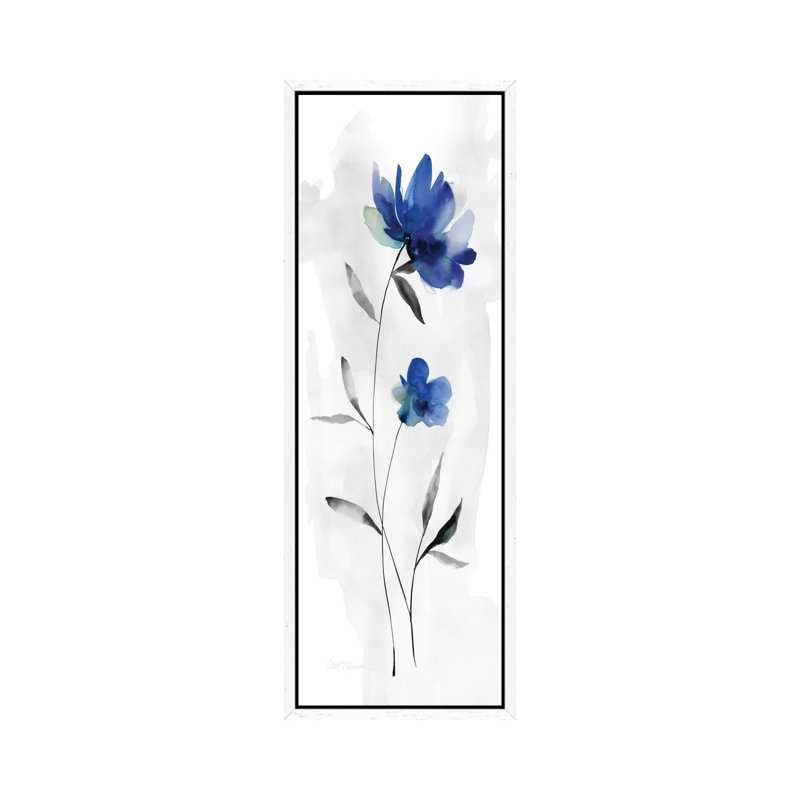 Beautiful Blue I by Carol Robinson - Panoramic Print on Canvas, 30.48 cm H x 91.44 cm W, White Framed Canvas