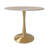 Seybert Round Dining Table with MDF Top and Gold Stainless Steel Pedestal Base - Seats 4 Person for Kitchen and Dining Room-1172272175-1159938920