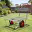 Chariot utilitaire de jardin robuste avec de grandes roues - capacité de 330 lb pour les outils et les fournitures de jardinage