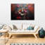 Abstract Buddha Zen Flowers - Wrapped Canvas Print-1245673514