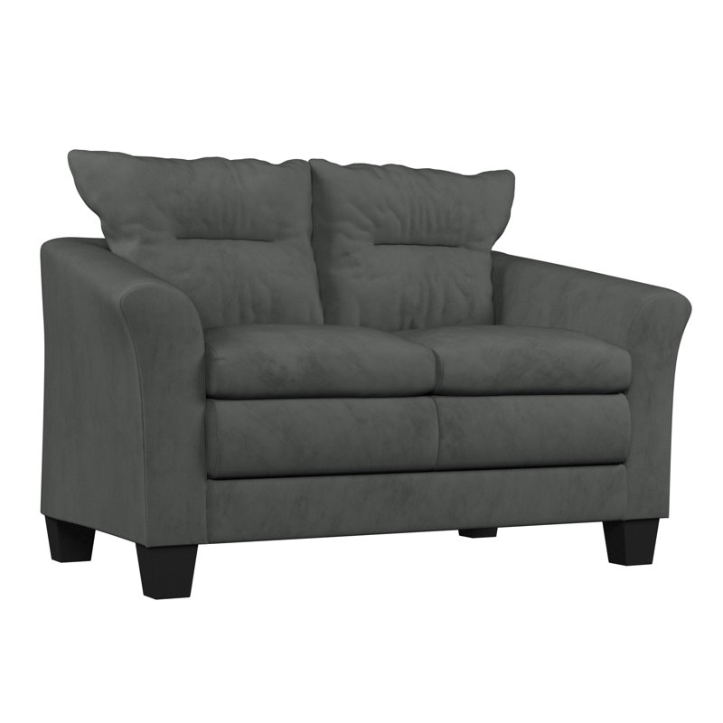Minhal Upholstered 60'' Loveseat, Bulldozer Graphite