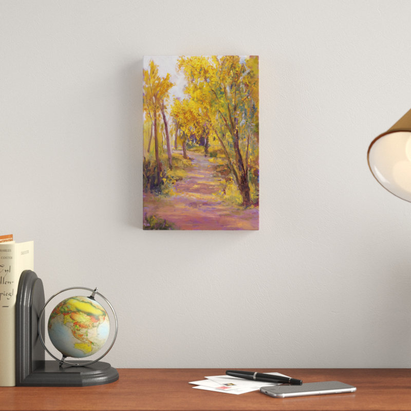 «Cottonwoods CaIIing», peinture sur toile, H 12 po x l 8 po