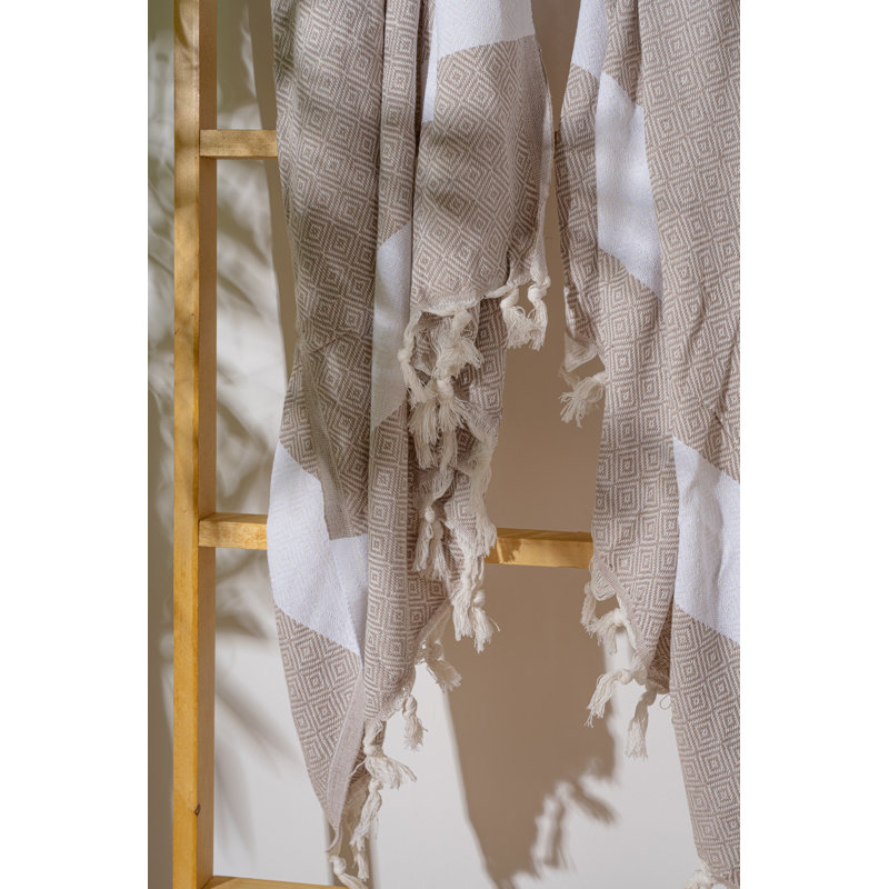Luxurious Fouta Beach Towel, 100% Cotton, 39.4 x 70.9 inches | Soft, Lightweight, 7.9 oz/sq ft | Ideal for Beach, Pool, and Spa | Quick-Drying, Easy Care - Gentle Wash at 104°F, Tumble Dry Low