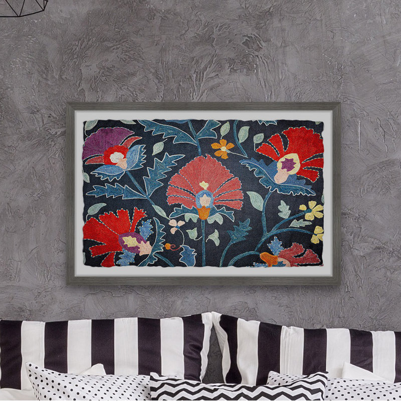 Abstract Flowers - Single Picture Frame Print, 20cm H x 30cm W x 3.81cm D