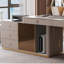 Bureau 5 tiroirs kaki + doré fritté en L + bois massif + acier inoxydable-917207092-917207094