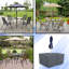 Housse pour ensemble de table et chaises d'extérieur carrée avec trou pour parasol-338565192-338565199