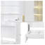 Lit escamotable mural simple avec armoire supérieure et tablettes, conception pliable peu encombrante avec lumière DEL et ports USB, blanc-1994839722