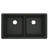 Host 33-Inch Wide x 9.5-Inch Deep Undermount Granite Double Bowl Kitchen Sink-49236295