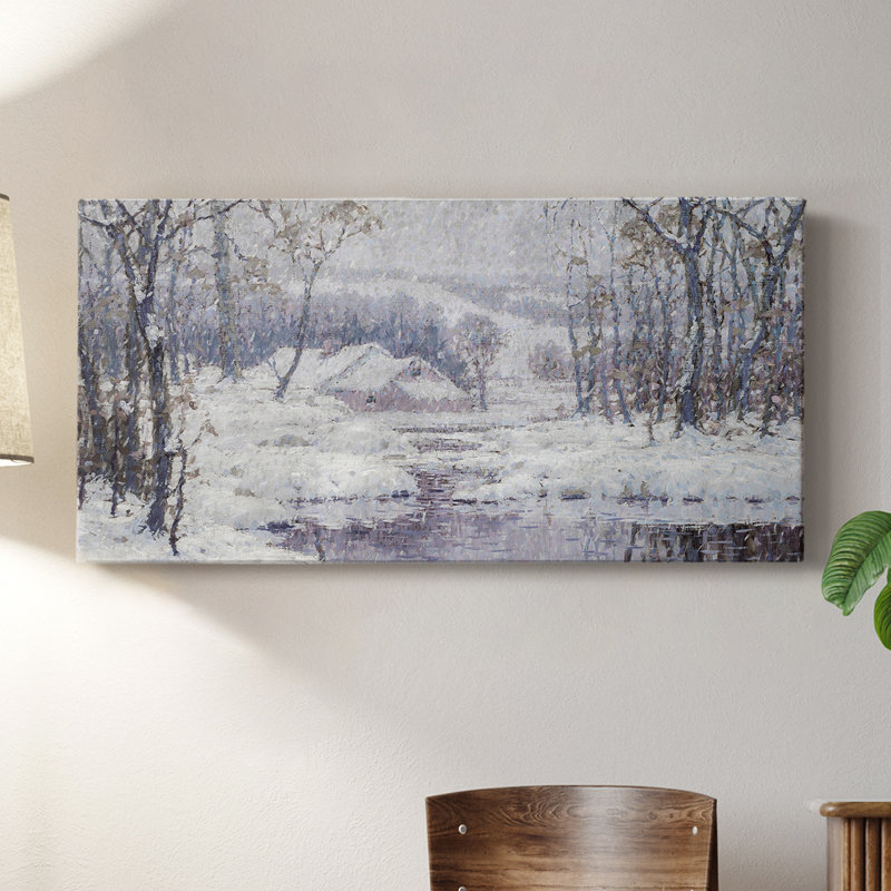 Série paysage - CMXLVII - Toile tendue avec châssis - Prêt à accrocher, H 16 po x l 32 po