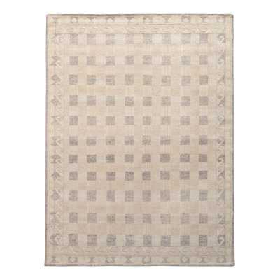 Homage Wool Geometric Area Rug in Beige/Brown/Purple