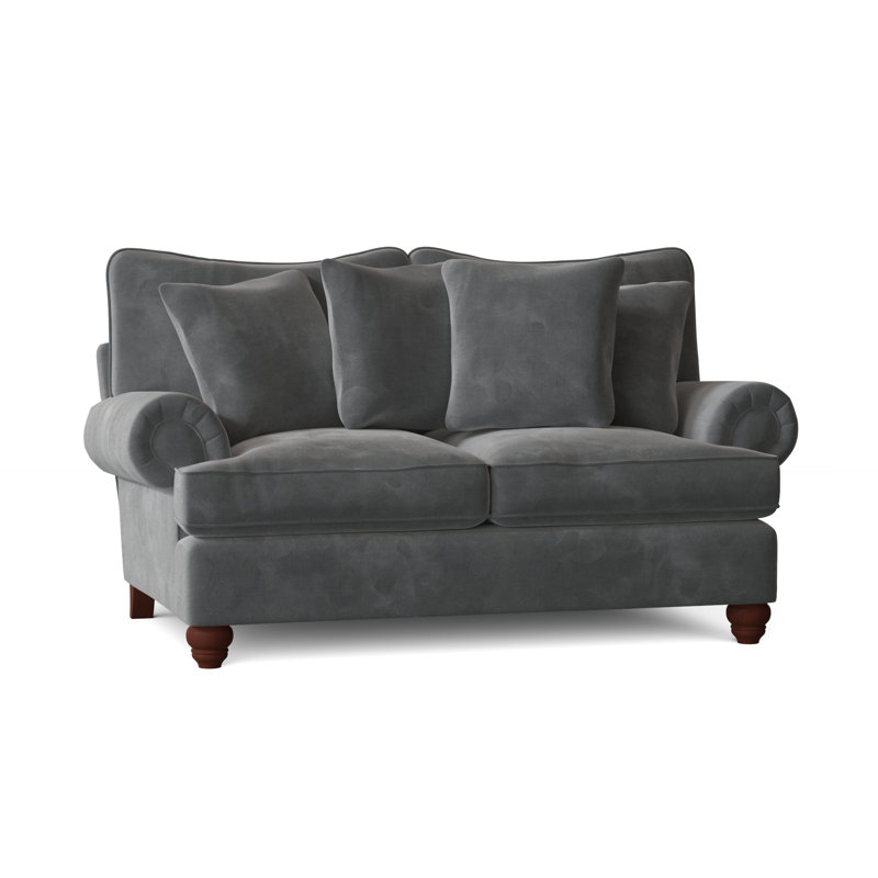 Woodburn Loveseat, Aberdeen 9 Brown Velvet, Manhattan, No