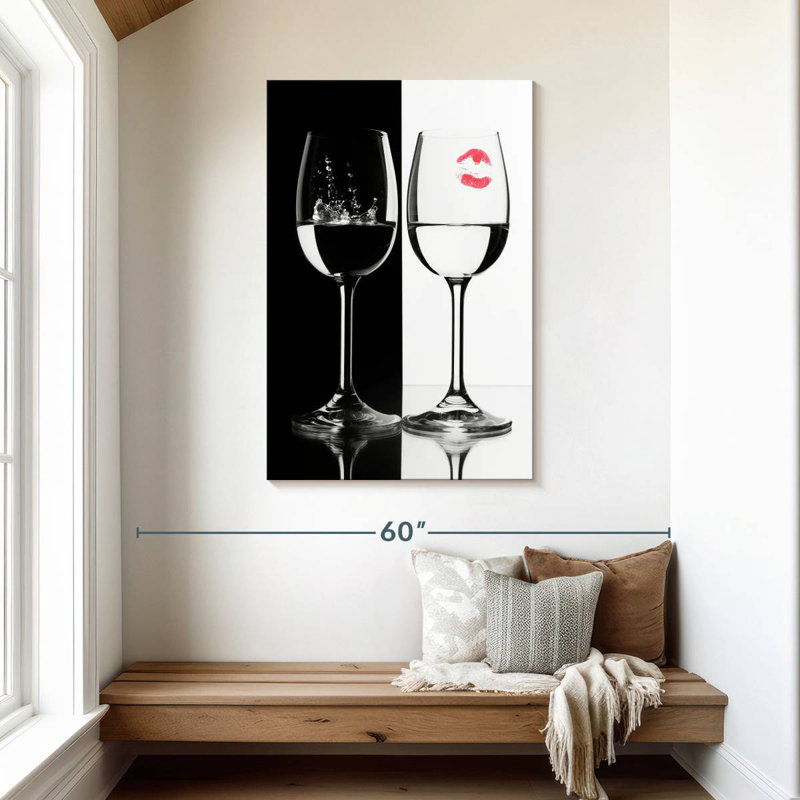 Yarlin Black And White Wine, 45" H x 30" W
