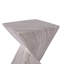Table de bout d'extérieur en béton, l 12,2 po x P 12,2 po x H 18,5 po, oxyde de magnésium, 1 pièce, table de bout, marbre gris, motif cannelé sculptural