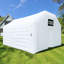 Grande discothèque gonflable blanche de 6 x 5 x 3,7 m (20 x 16,5 x 12 pi) avec souffleur, idéale pour les anniversaires, les événements scolaires, les fêtes de jardin et la location.-116154349-116154351