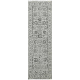 One-of-a-Kind Rectangle 7'8" x 2'6" Area Rug in Silver/Black