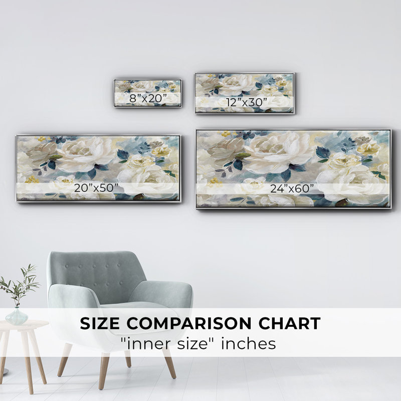 Simple Bright and Bold- Framed Canvas, 8" H x 20" W