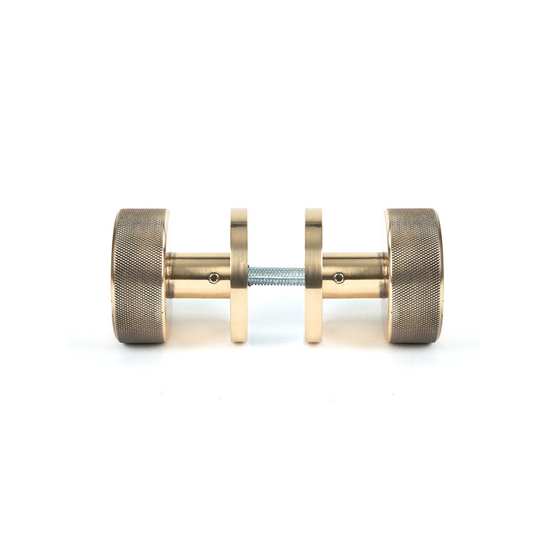 Brompton Interior Mortise Knobset, Polished Bronze