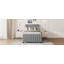 Lit plateforme tapissier en velours avec lit gigogne-837184308-837184310