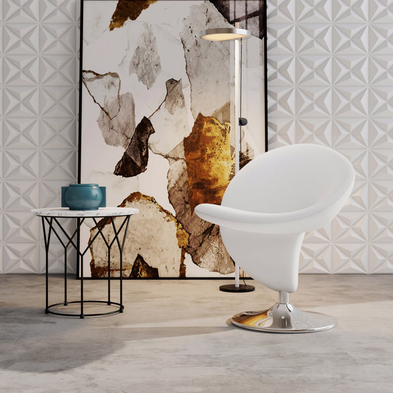 Fauteuil d'appoint pivotant, Crème