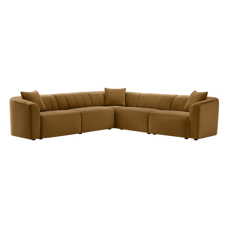 Canapé modulaire 5 pièces avec coussins réversibles Augustine
