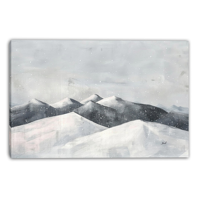 «Winter Peaks», art mural sur toile tendue, L 48 po x H 36 po x P 1,5 po