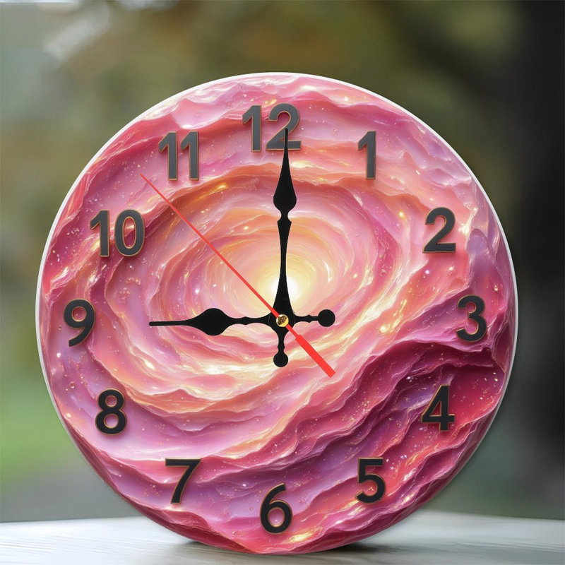 Horloge avec tourbillons galactiques