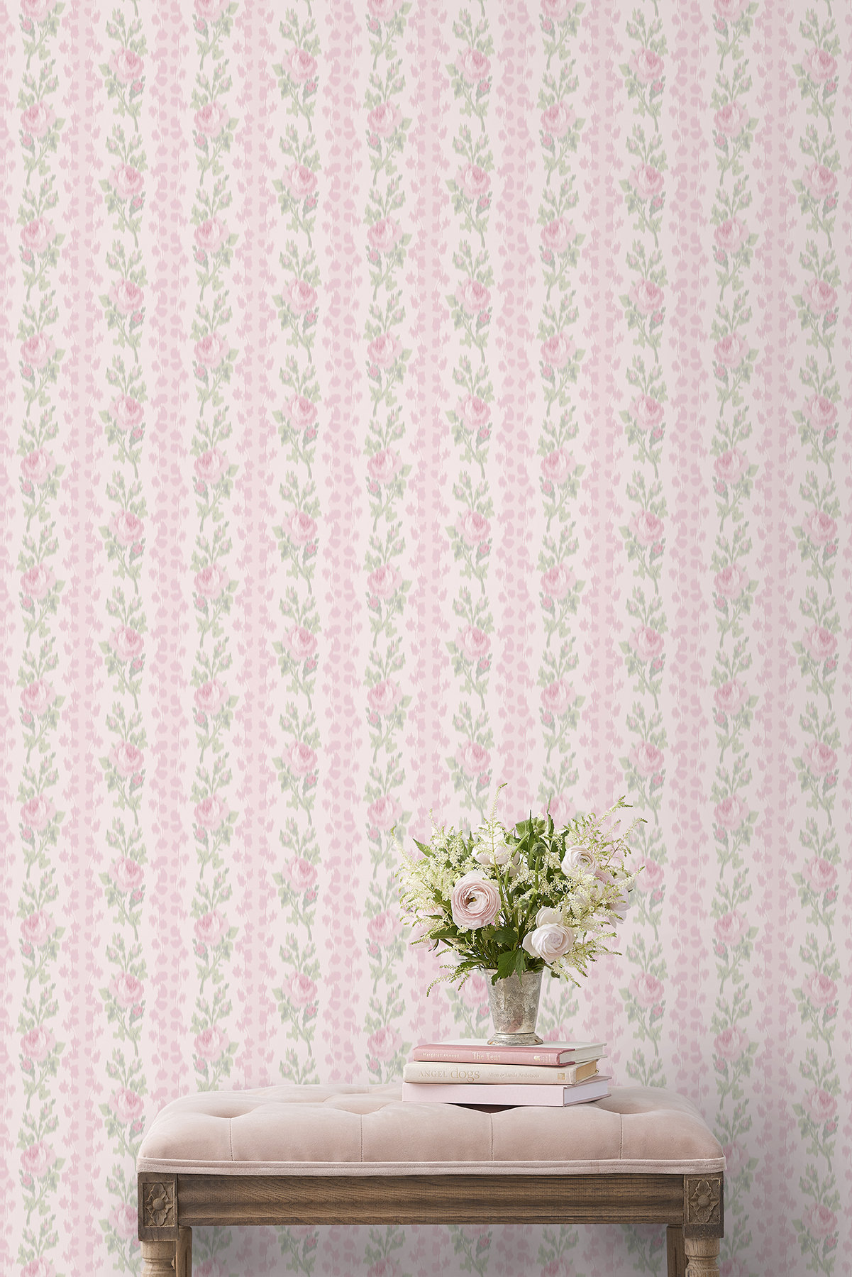 Lark Manor Blooming Heirloom Strawberry Macaron Rose Stripe Peel and ...