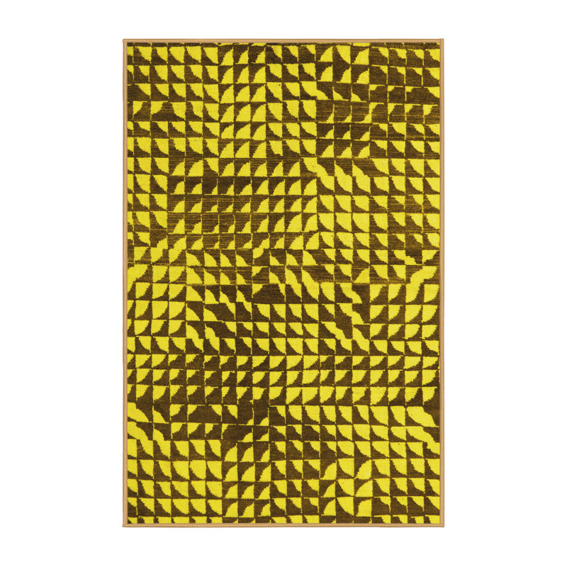 Washable Abstract Indoor Rug, Rectangle 2' x 4'