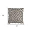 Coussin décoratif 20 po en coton naturel et gris