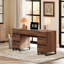 Bureau moderne de 59 po avec station de charge - bureau d'ordinateur en bois pour le bureau à domicile, la chambre à coucher ou le salon - 3 tiroirs et rangement pour dossiers - Table de travail élégante-230910134