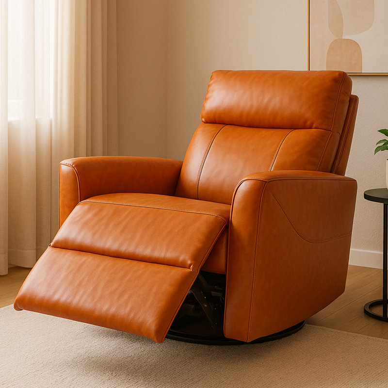 30'' Super Soft Power Lift Chair - Heated Massage Electric Recliner Swivel Glider With Padding, USB, Faux Leather, For Small Spaces