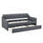 Upholstery Daybed With Twin Size Erectable Trundle And USB Charging Design-1407223278