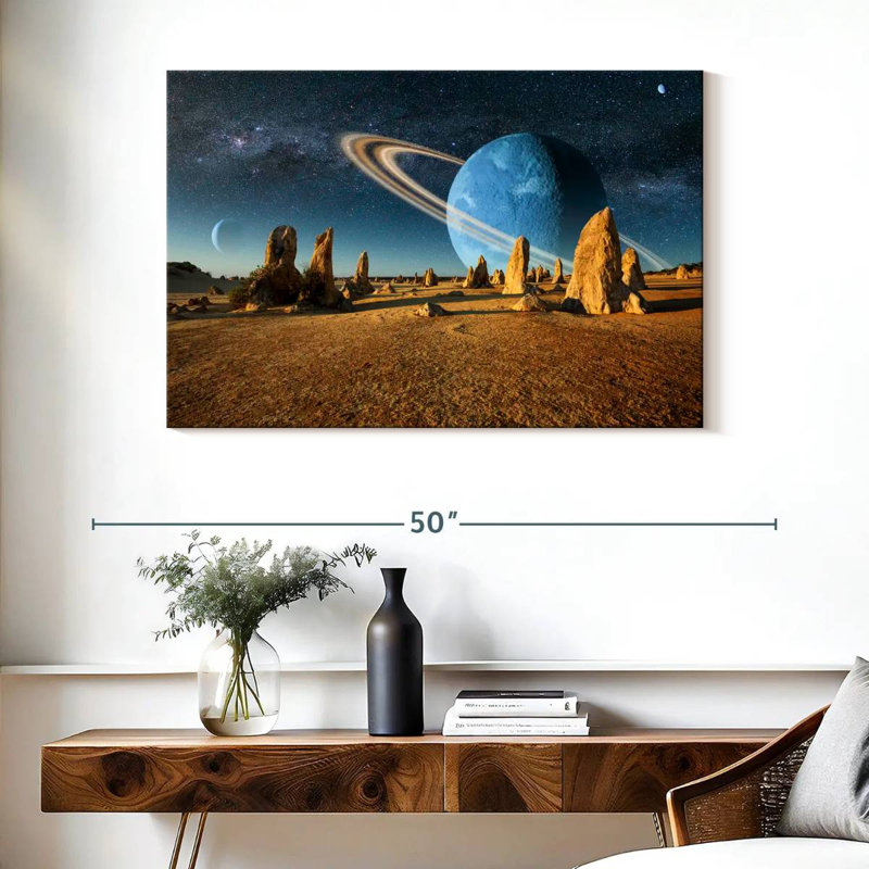 Oberle Barren Alien Planet, 26" H x 39" W